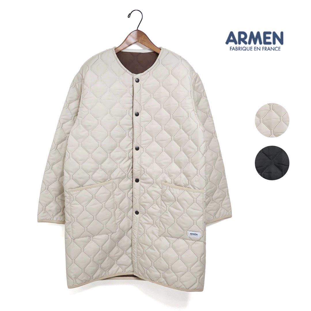 ARMEN アーメン　ダブルフェイスフードコート　オリーブ　新品未使用　3.6万 ARMEN アーメン ダブルフェイスフードコート オリーブ 新品未使用 3.6