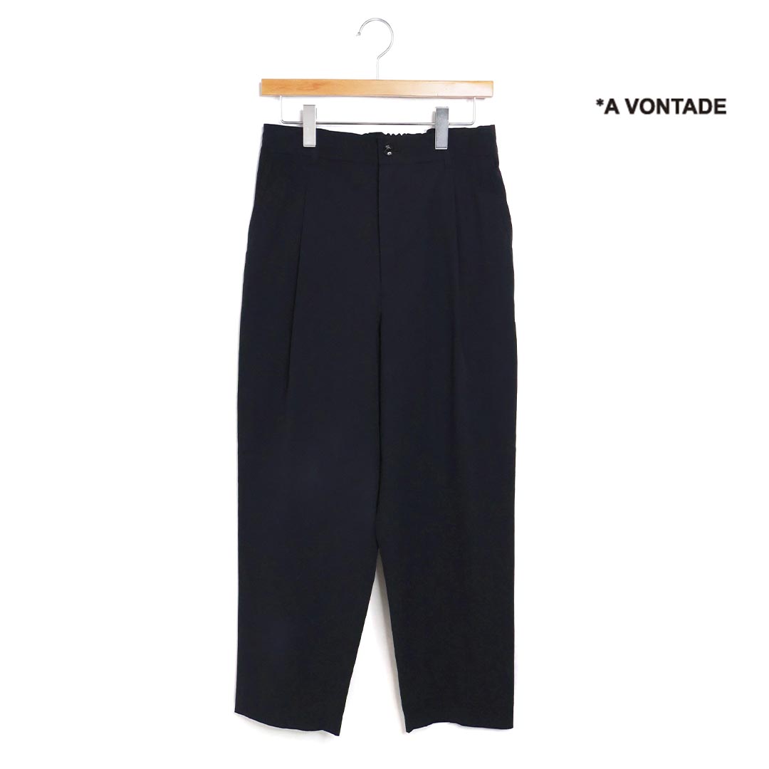 A Vontade タックパンツ 1Tac Back Rize Trousers 30%OFF＞*A VONTADE（アボンタージ）1 Tuck Back Rise Trousers