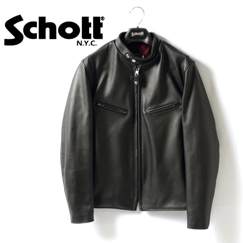 【クーポン配布！】メンズ schott ショット 641XX 60'S STAND RIDERS スタンドライダース シングル レザー 牛革 バイカー MADEINUSA 品番：782-5950025｜HANGERS Store