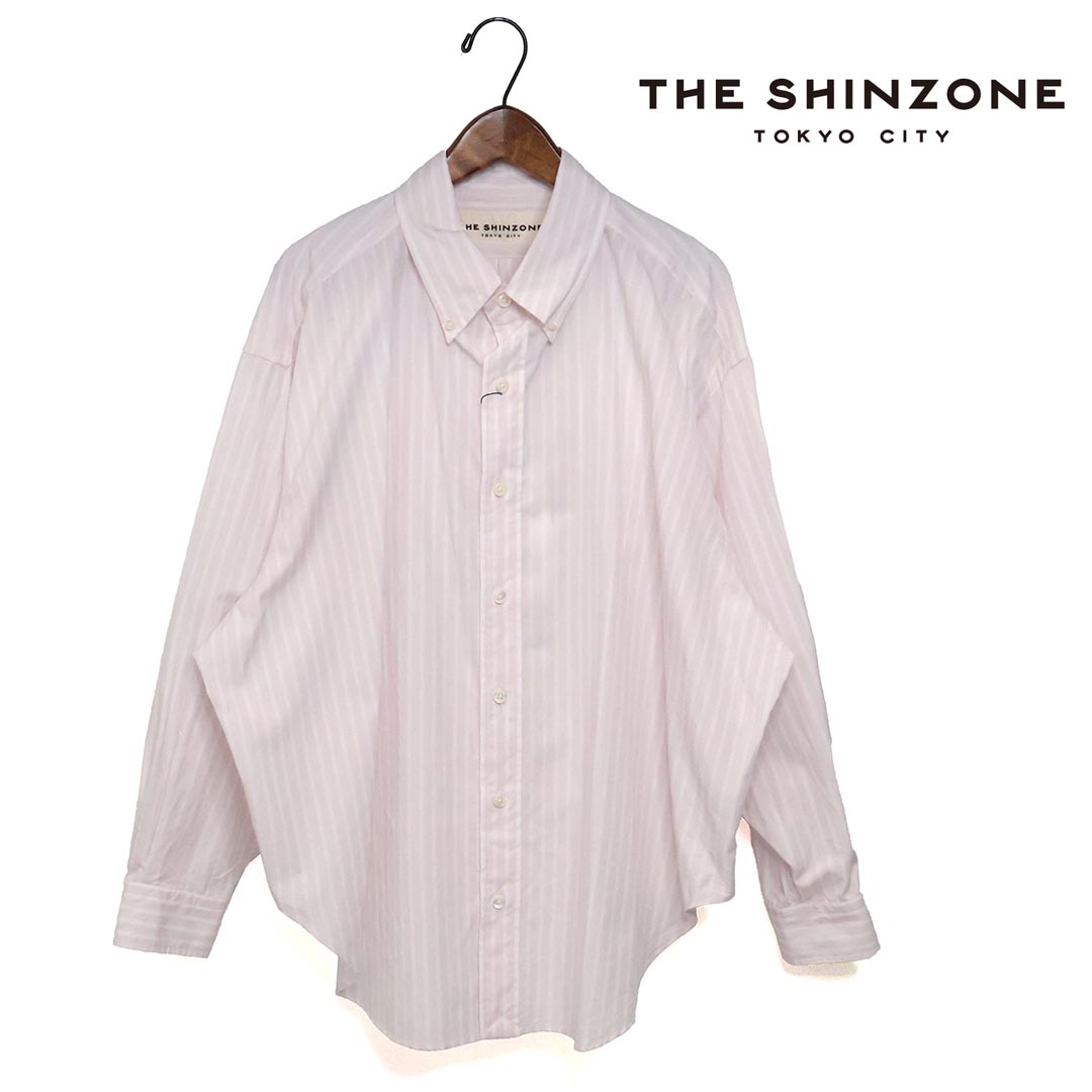 ★レディース THE SHINZONE ザシンゾーン STRIPED DADDY SHIRT ストライプダディシャツ 品番:26MMSBL01【引き換え証客体外】