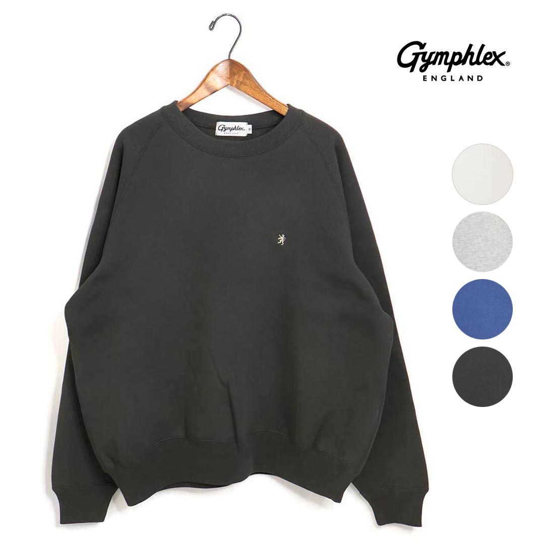 【クーポン券別れ別れ！】メンズ Gymphlex 体育館フレックス スウィングスリーブ クルーネックスウェット 品番：GY-C0292TCF