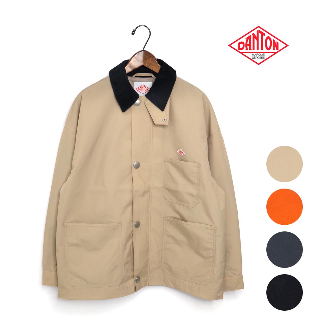新品タグ付き　DANTON　丸襟シングルジャケット　シャツ　長袖　カバーオール DANTON｜シャツジャケット HORSE CLOTH SHIRT COVERALLS カバーオール