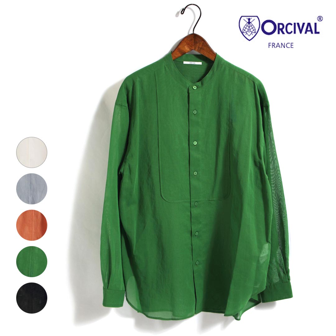 ☆【SALE】レディース ORCIVAL オーシバル オーチバル シアーコットン ブザムシャツ 品番：OR-B0147VOM【30%OFF】