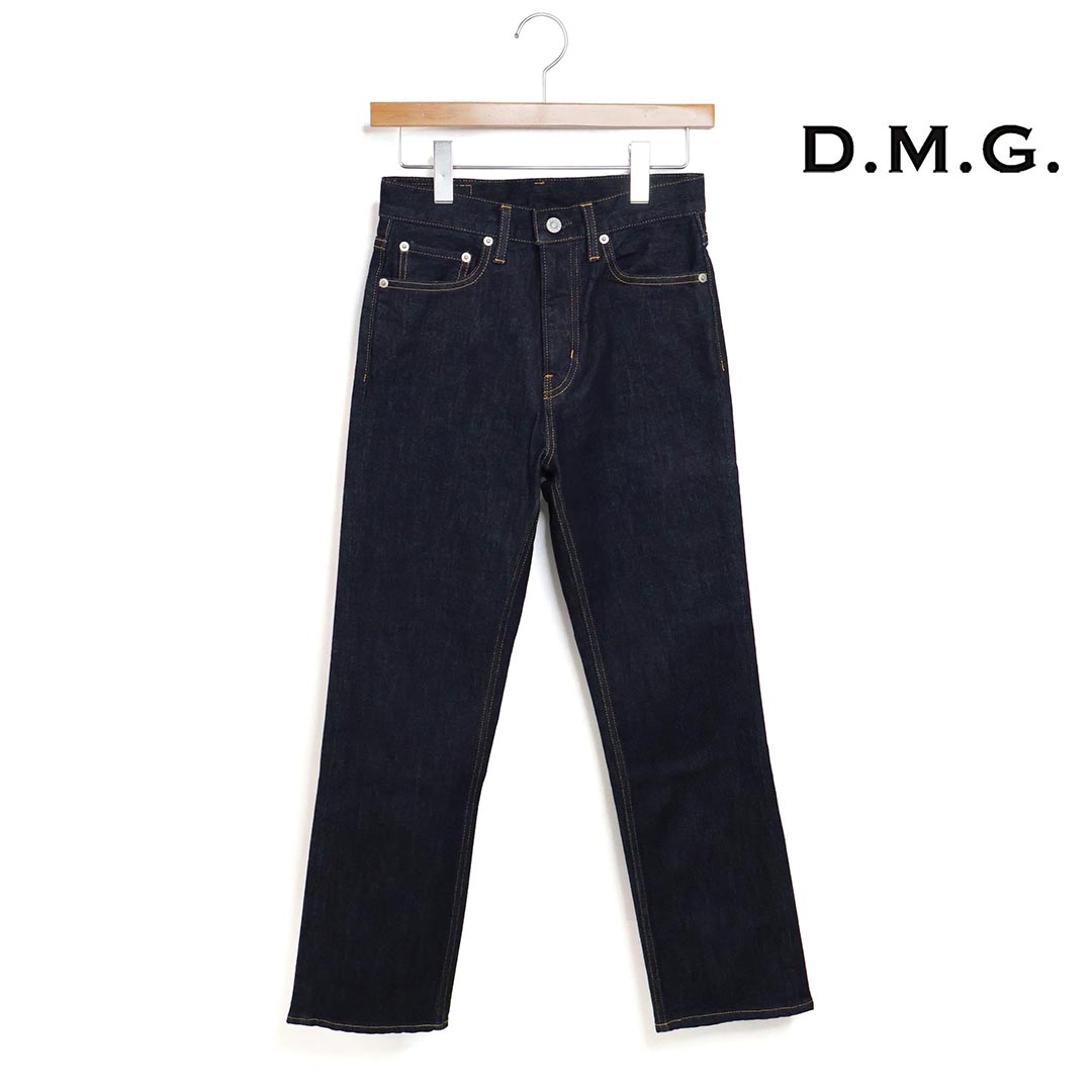 レディース D.M.G. ディーエムジー 13ozリヨセル混デニム 5P スリム ストレート 品番：11-0215B