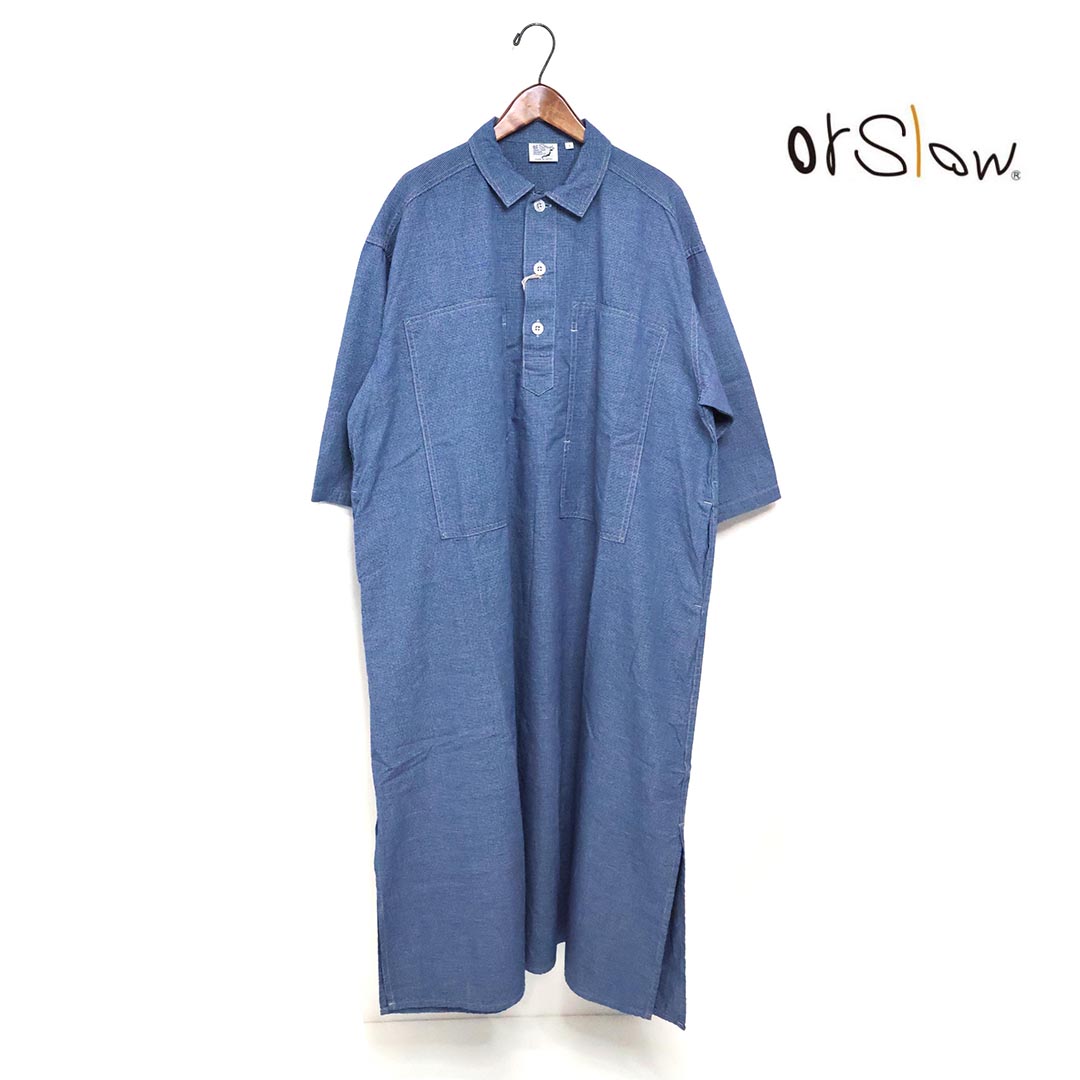 【クーポン券別れ別れ！】レディース orSlow オアスロウ THREE - QUARTER SLEEVE PULLOVER DRESS スリー２５セント貨衣袂 ティーシャツ衣裳 日本製 品番：00-9551