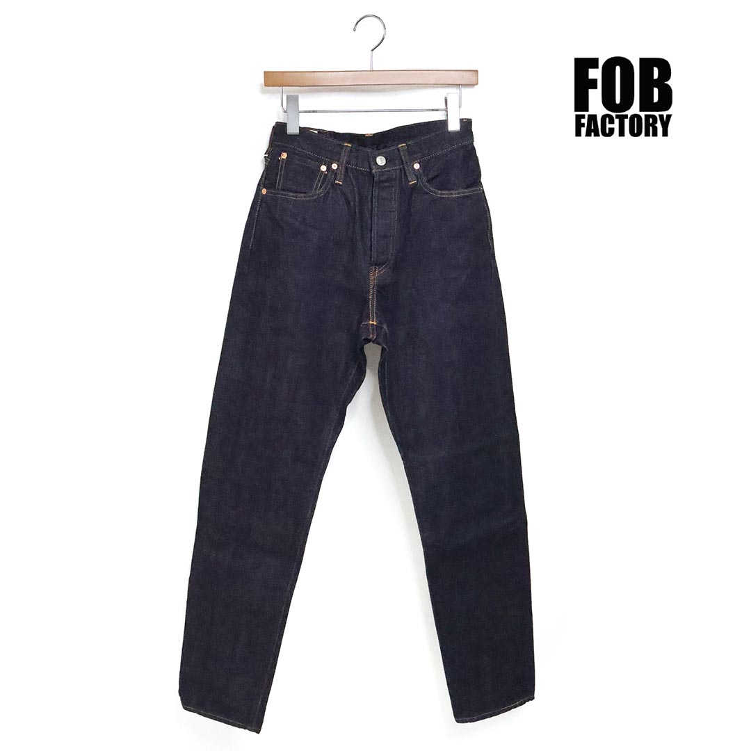 メンズ FOB FACTORY エフオービー ファクトリー SELVEDGE DENIM TAPERED 5P セルビッジデニム テーパード 5P 品番：F153