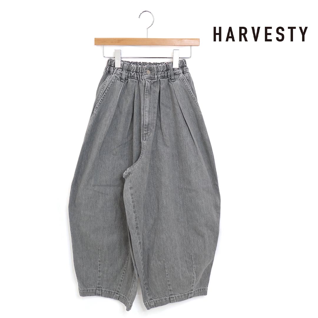 レディース HARVESTY ハーベスティ BLACK DENIM CIRCUS PANTS ブラックデニム サーカスパンツ バルーンパンツ ワイドパンツ 品番：A12410