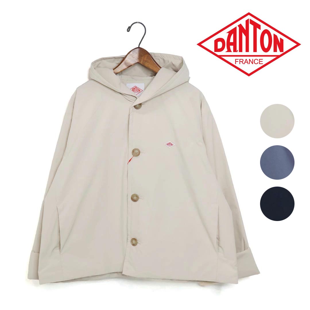 *レディース DANTON ダントン HOODED WIDE JACKET ボンネット 広広とした 上衣 品番：DT-A0673PNT【クーポン券客体外】