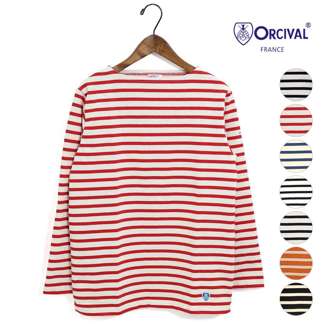 【引き換え証離れ離れ！】レディース ORCIVAL オーシバル オーチバル ボートネックカットソー 間借り人 品番：B211 Tシャツ・カットソー-トップス
