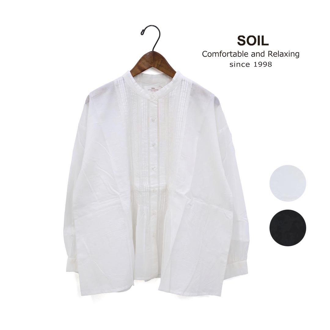 SOIL ホワイト 半袖シャツ ピンタックデザイン 楽天市場】ソイル コットンボイル 袖刺繍 カットワークレース