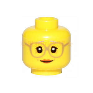 楽天市場 レゴ パーツ ミニフィグヘッド イエロー メガネのおばあちゃんの顔 Lego ばら売り Starbrick37楽天市場店