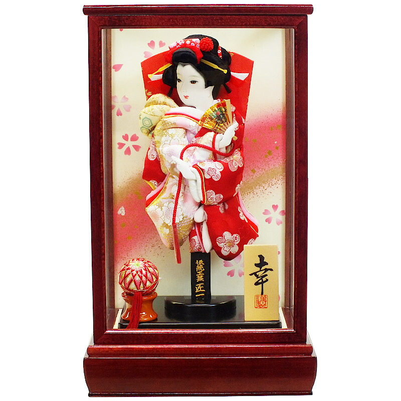 [21]羽子板 ケース入り 押絵羽子板 [幸] 10号 [マホ] [KGCH10-21] ケース飾り [初正月 初節句 お祝い 女の子 コンパクト飾り]