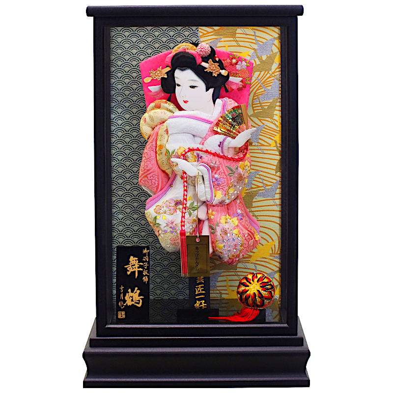 [30]羽子板 ケース入り 押絵羽子板 [舞鶴] 10号 [KGCH10-30] ケース飾り [初正月 初節句 お祝い 女の子 コンパクト飾り]