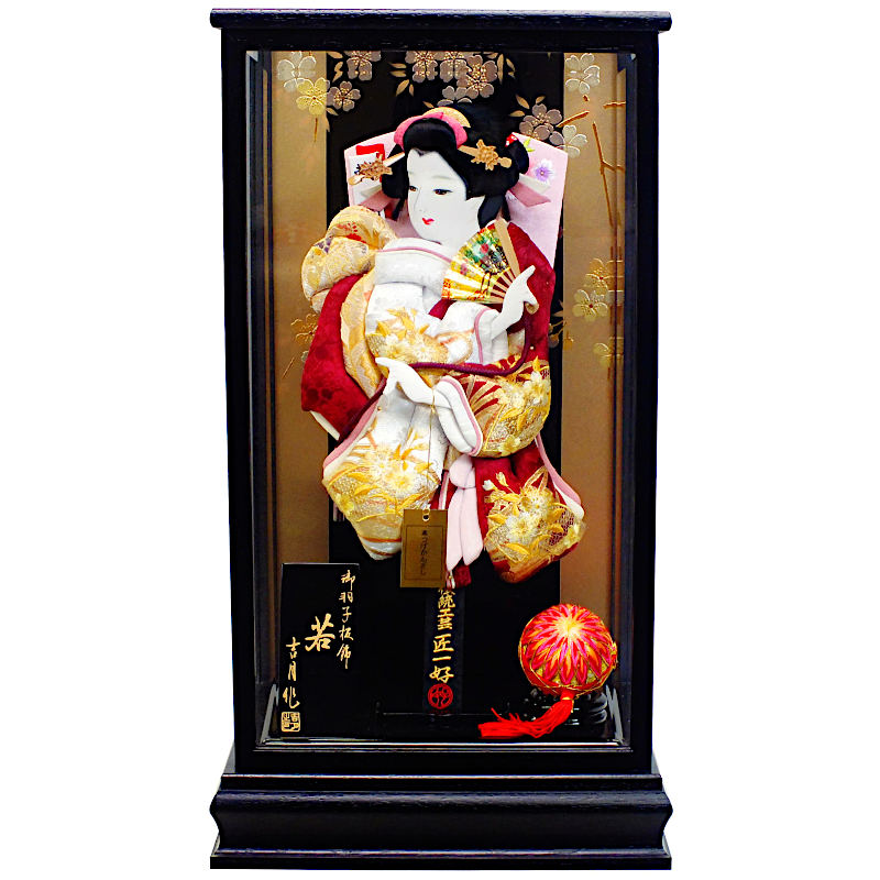 [40P][40]羽子板 ケース入り 押絵羽子板 13号 [若] ケース飾り [KGCH13-40] [初正月 初節句 お祝い 女の子 コンパクト飾り]