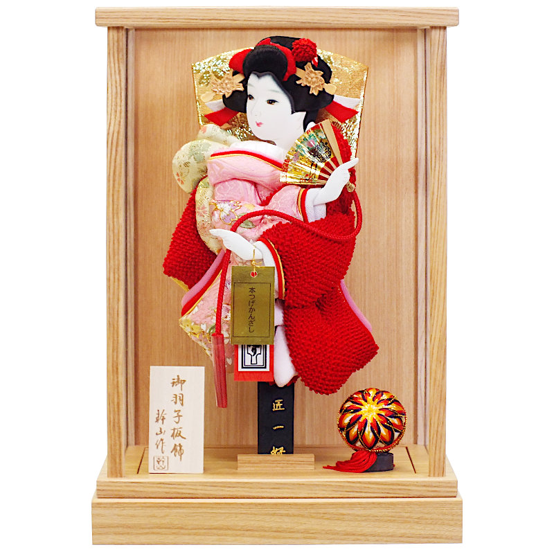 [19]羽子板 ケース入り 押絵羽子板 8号 [和 なごみ] [KGCH8-19] アクリル ケース飾り [初節句 初正月 女の子 コンパクト飾り]