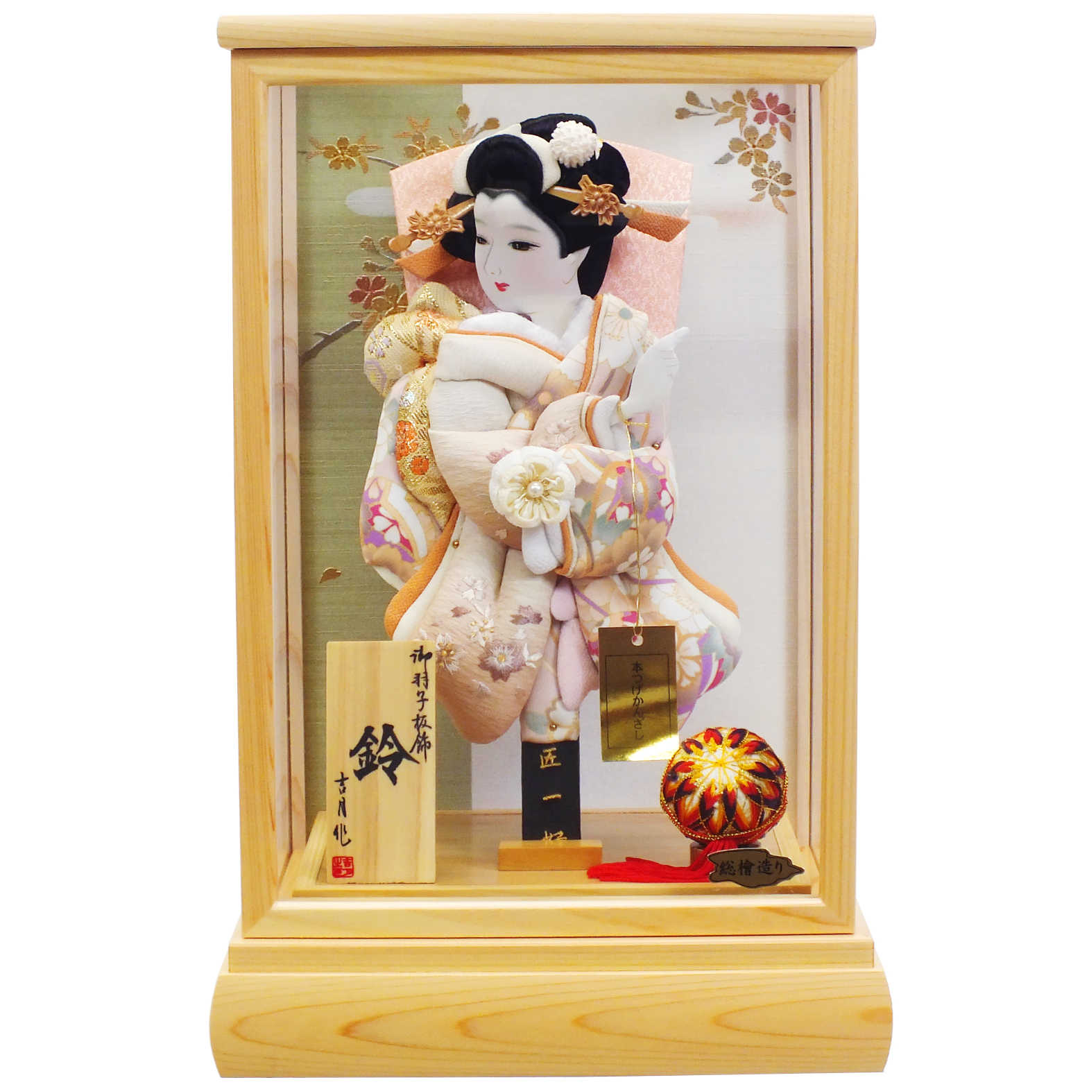 [SL][20] 羽子板 ケース入り [鈴] 押絵羽子板 8号 [KGCH8-20] ケース飾り [初正月 初節句 コンパクト飾り]