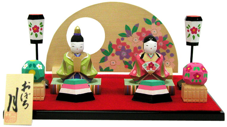 楽天市場】[名入れ札付] 雛人形 木製 かわいい 木彫り 南雲 「さくら雛
