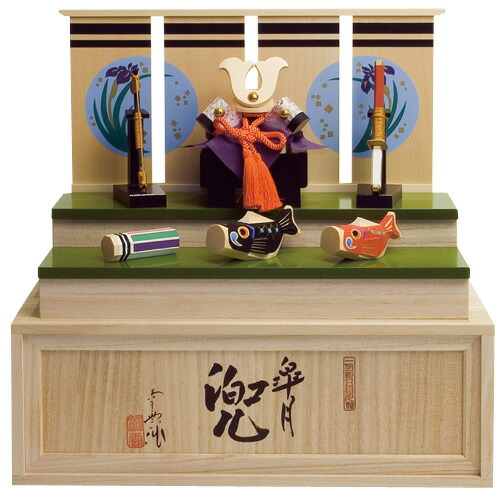 楽天市場】[名前札付] 五月人形 木製 かわいい 木彫り 南雲 [瑚白兜