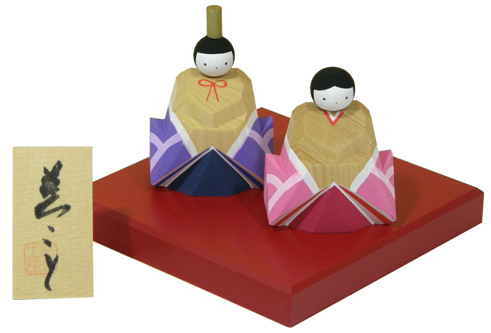 楽天市場】雛人形 木製 ひな人形 木彫り 南雲 [茜] NU-330 [伊予