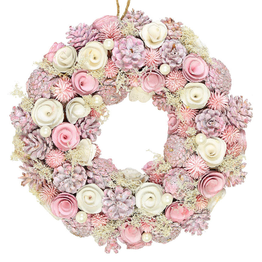 楽天市場 Qxs クリスマス リース 飾り ナチュラルリース エンジェルピンク Xhd 135 Se08 3 3 1 直径33cm 玄関 雑貨 北欧 置物 インテリア オーナメント オブジェ デコレーション パーティー ツリー グッズ X Mas Christmas セール 人形の勇彩都