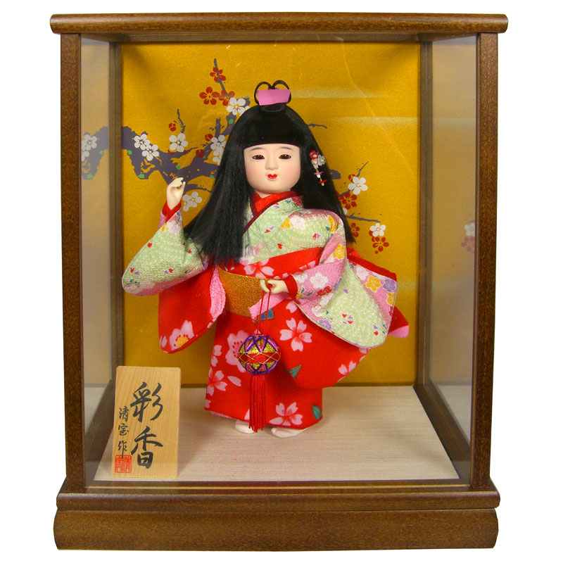 日本人形 ガラスケース 古代人形 京人形 風俗人形 ケース付き 置物 