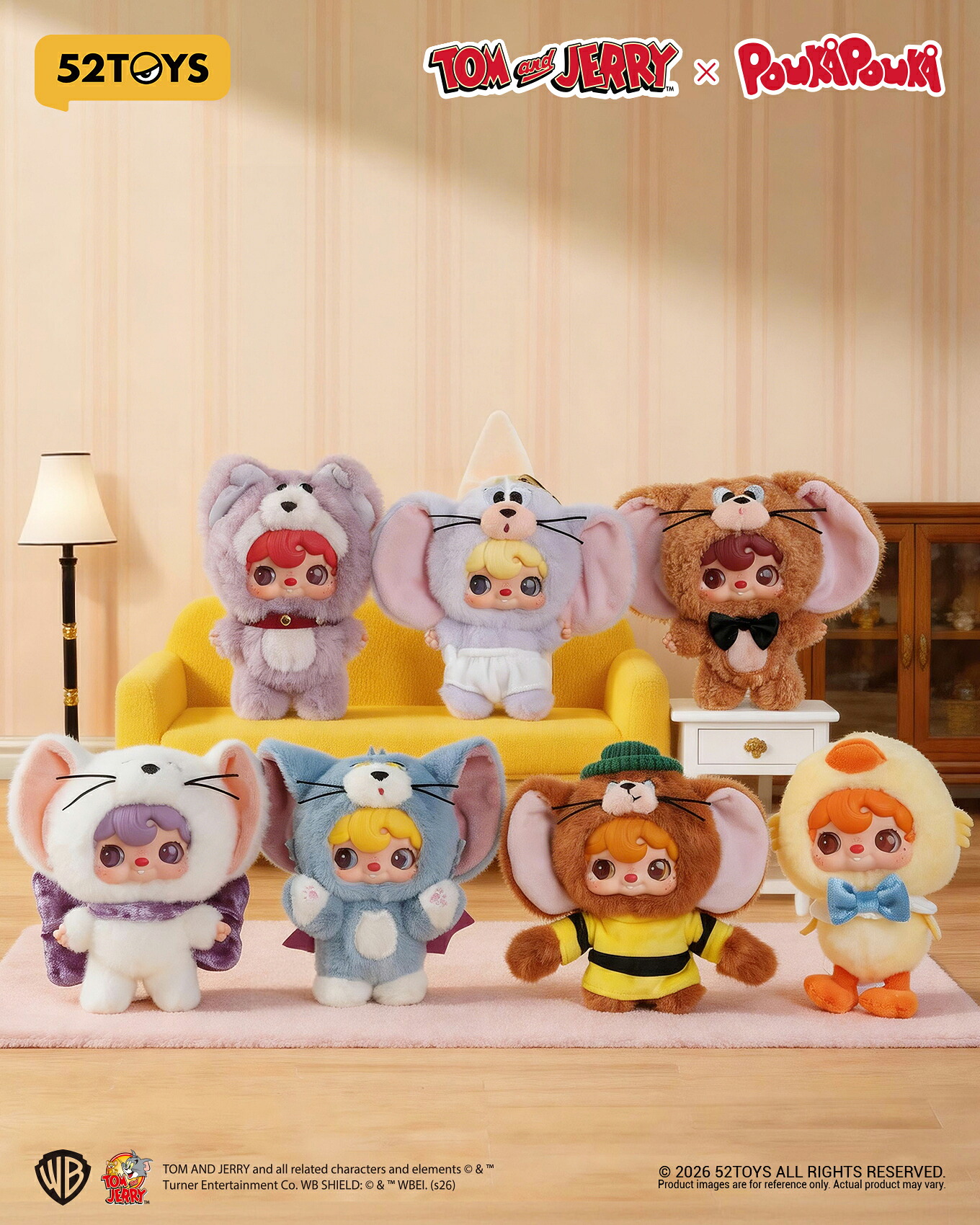 【予約】52TOYS BLINDBOX POUKAPOUKA&times;トムとジェリー トゥルー・フレンズ ぬいぐるみストラップ（6個セット）｜STARFORD