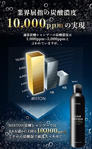 楽天市場 当店限定 エントリーでポイント５倍 Miston 炭酸シャンプー クリアプレシャス スカルプフォーム メンズ 大容量モデル 3g Starford