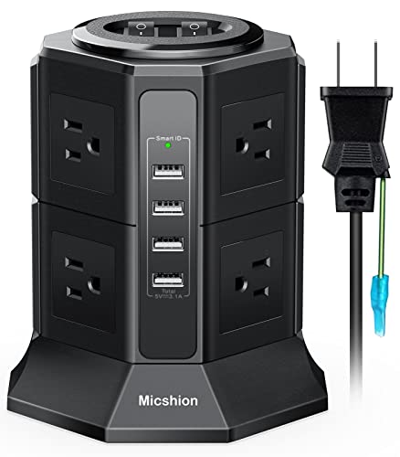 楽天市場】【送料無料】電源タップ タワー式 縦型コンセント 2つの