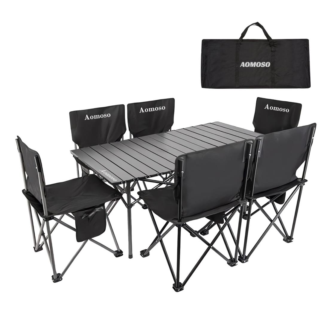 楽天市場】アウトドア テーブル チェア 7点セット アルミテーブル椅子