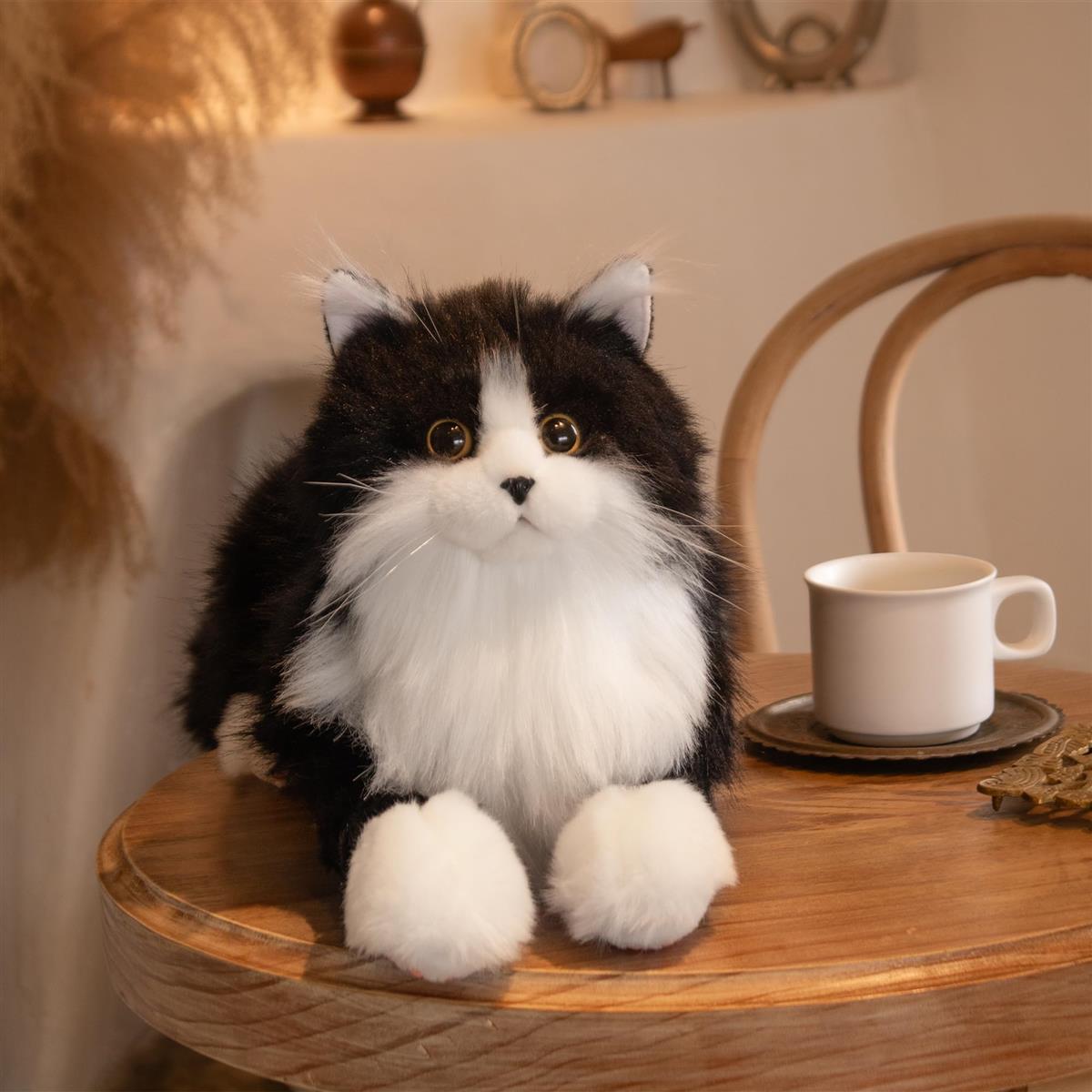 Chongker 猫ぬいぐるみ 即物的 本物そっくり お手々お手伝いさん 分かりやすい手当たり，可愛く癒し猫 ぬいぐるみ猫妄りがわしいな人、おっ母さん、赤ちゃん、お年老いへの生まれ落ちる日不死化日 差し上げ物