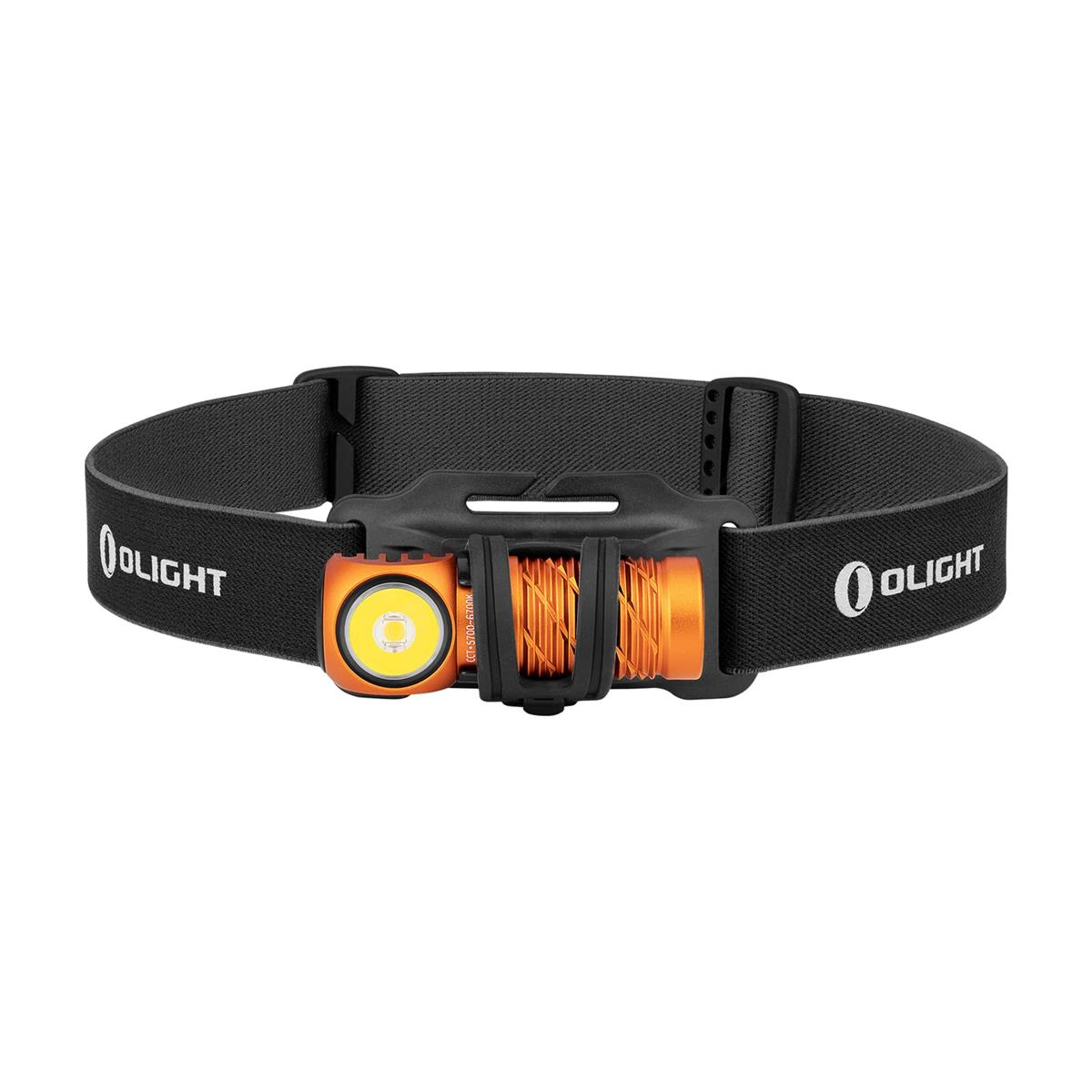 OLIGHT(オーともし火) Perun 2 Mini 前照燈 申し受ける式 閃光電球ともし火 懐中照明ランプ兼用 高明快さled 1100lm 角度自然調整能力のある IPX8雨合羽 耐衝撃 軽さ 防災 ほっつき歩く 山登り アウトドア 御役目 夜魚釣り 停電打つ手 5700~6700K 冷ややかさ 白いこと (オレンジ色)