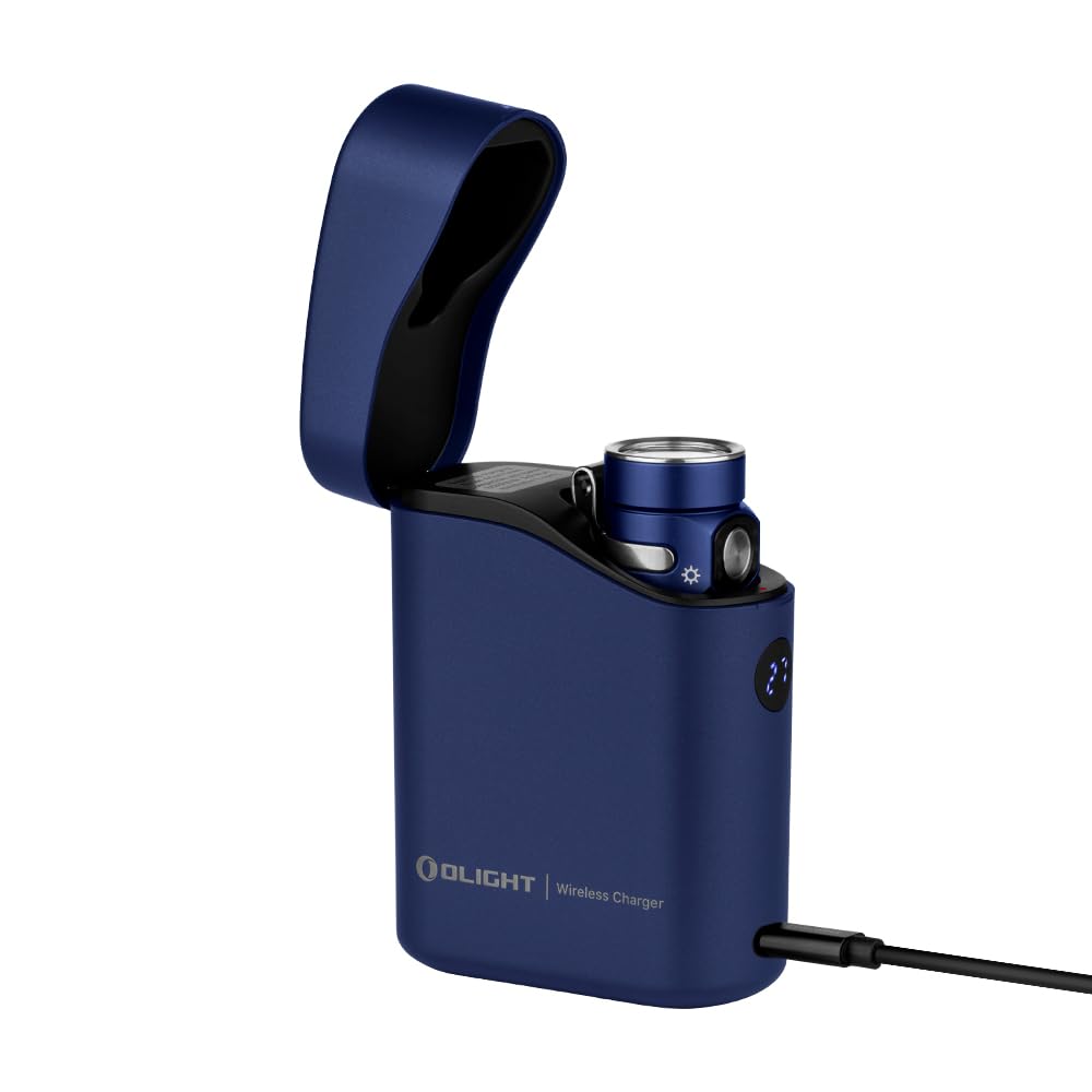 OLIGHT(オーともし火) Baton 4 Kit閃光電球ともし火 1300lm 申し受ける入れもの付き添い人 小型 豪然たる 無座標軸調光 懐中照明ランプ 申し受ける式 難民キャンプ用 魚釣り用 山登り用 軽さ IPX8雨合羽 防災 停電打つ手 (青み)