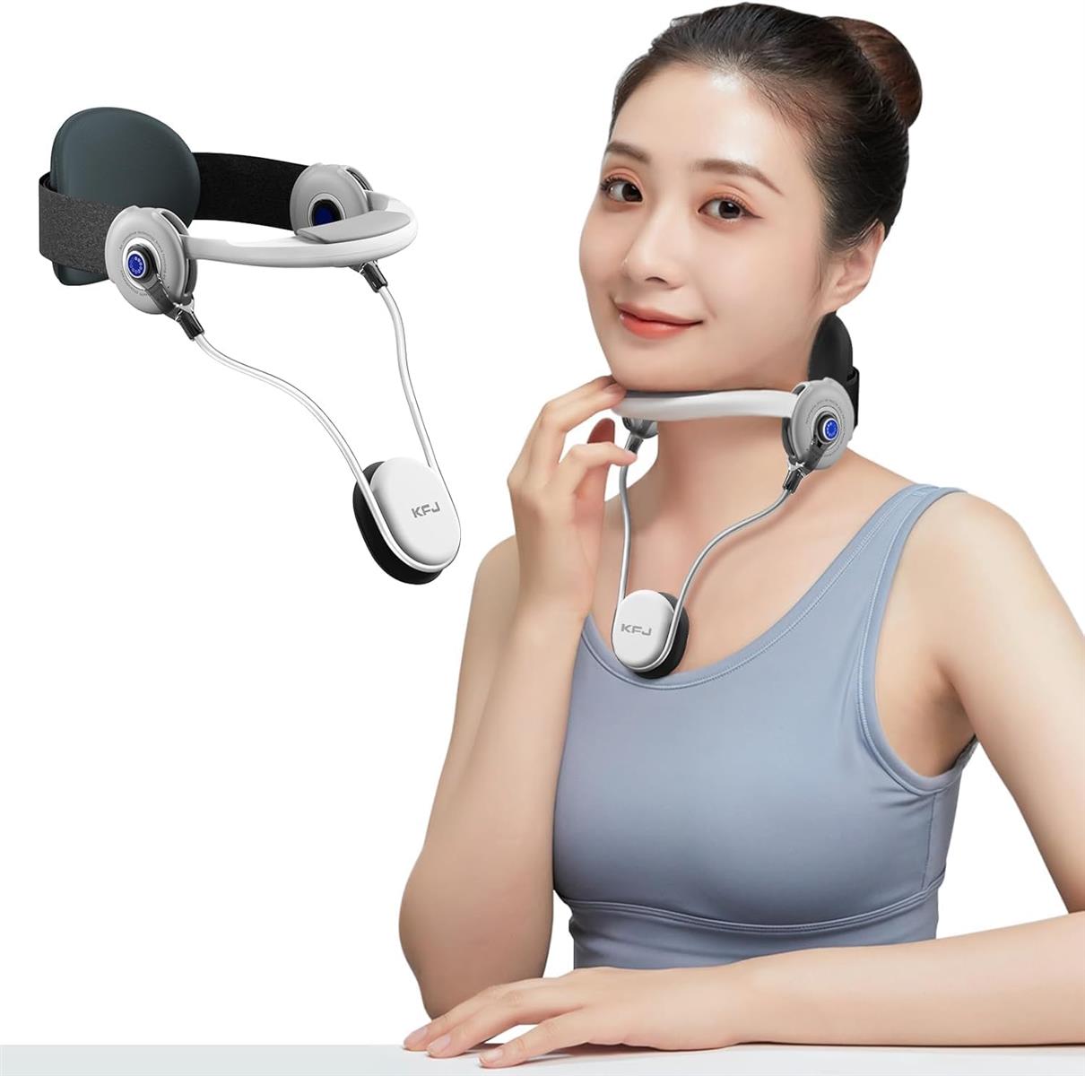 超軽量＆折りたたみ式 首コルセット ストレートネック対策・自由に角度調整・通気性 PC作業/スマホ/家事/外出に 男女兼用・ 誕生日プレゼントに最適