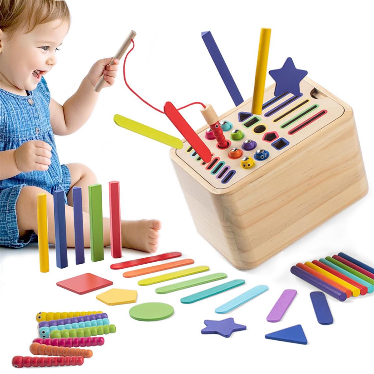 楽天市場】TENGEEモンテッソーリ知育玩具3歳おもちゃ木赤ちゃん玩具