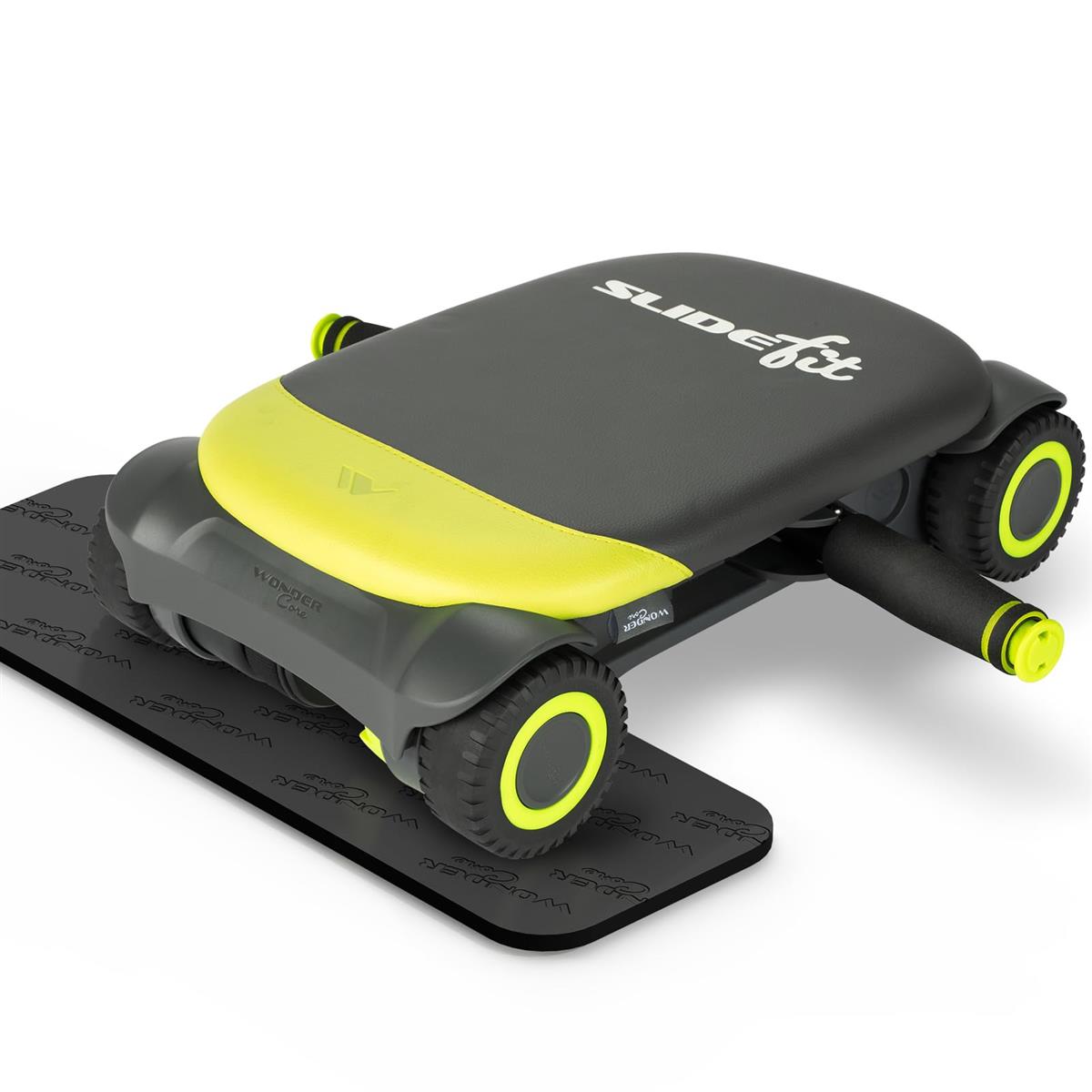 ワンダーコア Slide Fit - 腹筋巻き 4輪 傾倒押しとどめる 助けること役立つこと オート逆もどり アブ巻き 中核グループ調教師 静音 腹筋器械 腹筋器械 食事制限手道具 体幹形づくる 筋トレ 有O運動すること 住まい 厄介なもの合わせる可 男女兼用 未経験者/上級者 膝つや消し付き添い人 (緑であること)