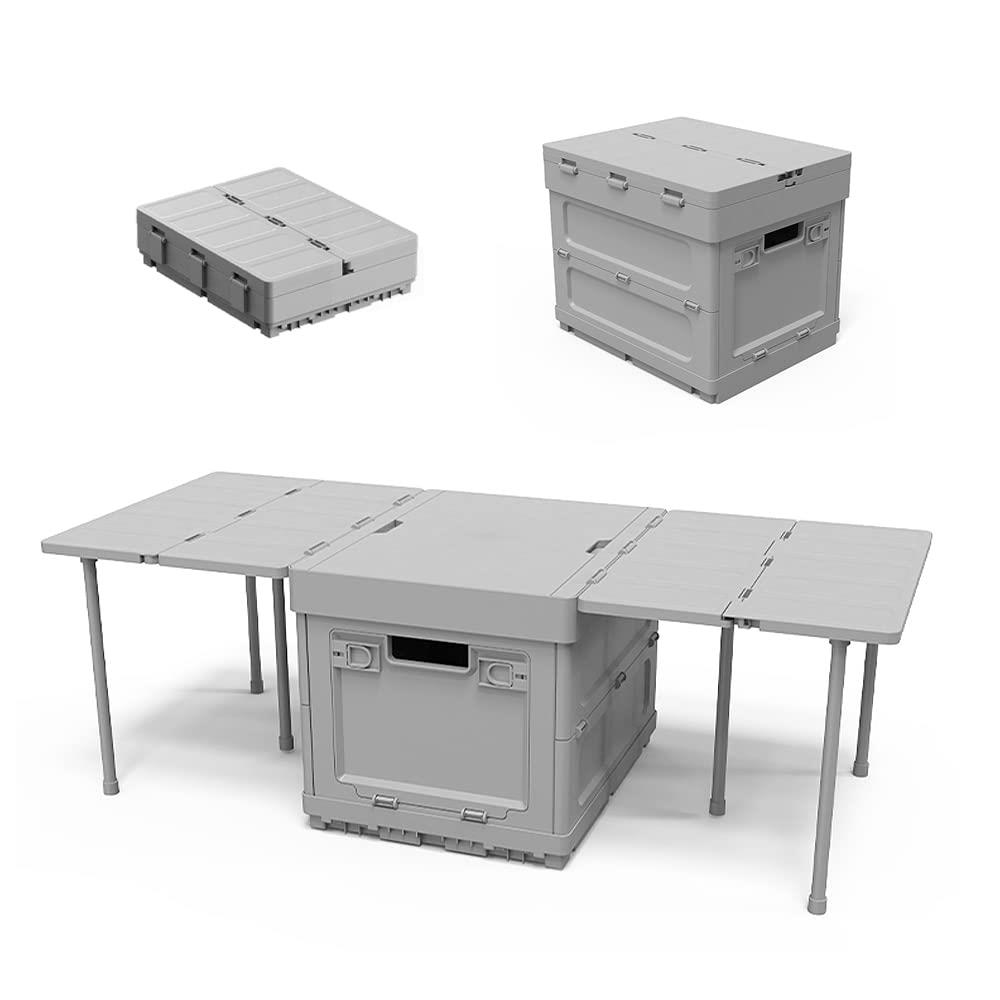 【美品】RATEL WORKS 折りたたみ式アウトドアテーブル(収納ケース付) アウトドアテーブル クランプテーブル 収納ボックス 折り畳み