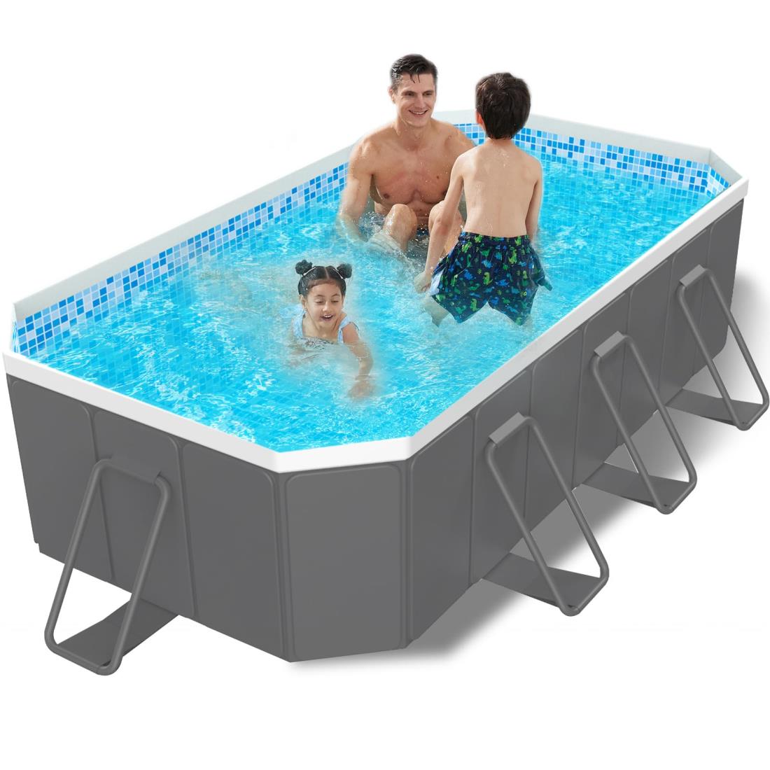 新改良 非膨張式 プール 大型 空気入れ不要 ビニールプール 3M Amazon.co.jp: 【空気入れ不要 鉄骨構造】非膨張式プール 大型