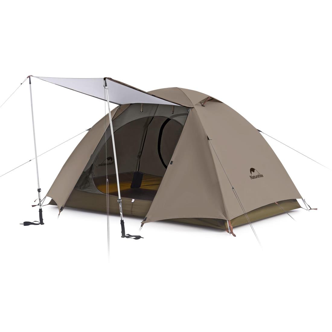 [新品未使用品]ネイチャーハイク　ドームテント(2人用) ブラウン Naturehike Hillock6 ツールームテント 2人用 軽量 二重層