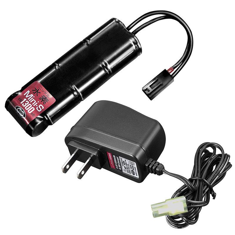 【5月26日再入荷予定】東京マルイ 8.4V ニッケル水素1300mAh ミニSバッテリー＆専用充電器セット