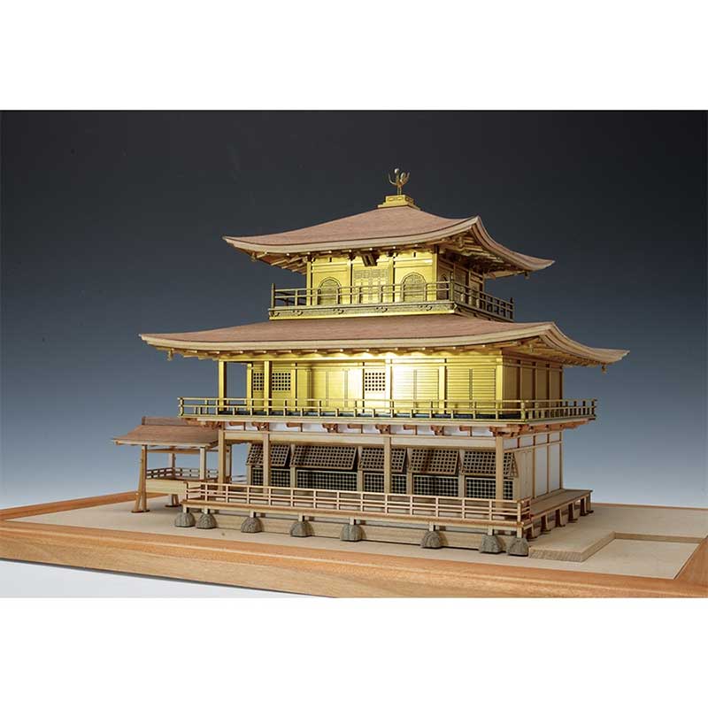 ウッディジョー 木製模型 1/75 鹿苑寺 金閣 ゴールド仕様