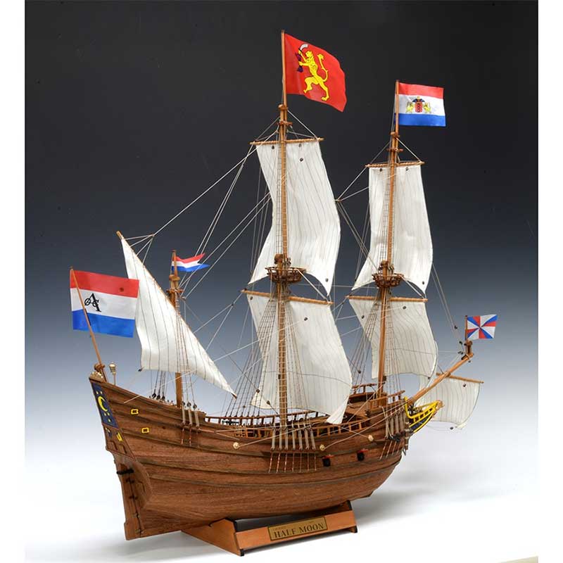 ウッディジョー 木製帆船模型 1/40 ハーフムーン