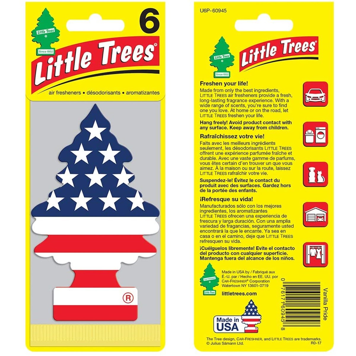 楽天市場 Little Trees リトルツリー バニラプライド 6枚組 エアフレッシュナー 芳香剤 カー用品 Stark 楽天市場店