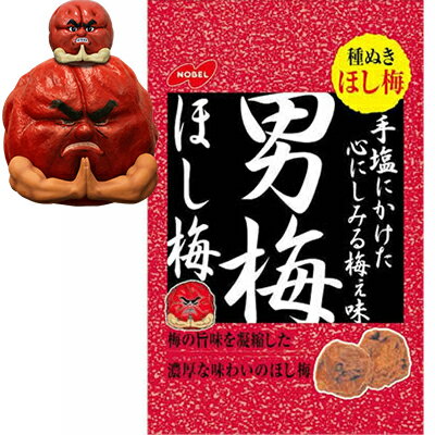 男梅ほし梅 20g&times;1ケース(72個入り) ＊ノーベル製菓/梅本来の味わいが楽しめる人気の男梅がほし梅となって登場/こだわりぬいた一粒に凝縮された濃厚な味わいの種抜き干し梅/手塩にかけた心にしみる梅え味/美味しい干梅/男梅 お菓子 ドライ果実お菓子｜スターモール