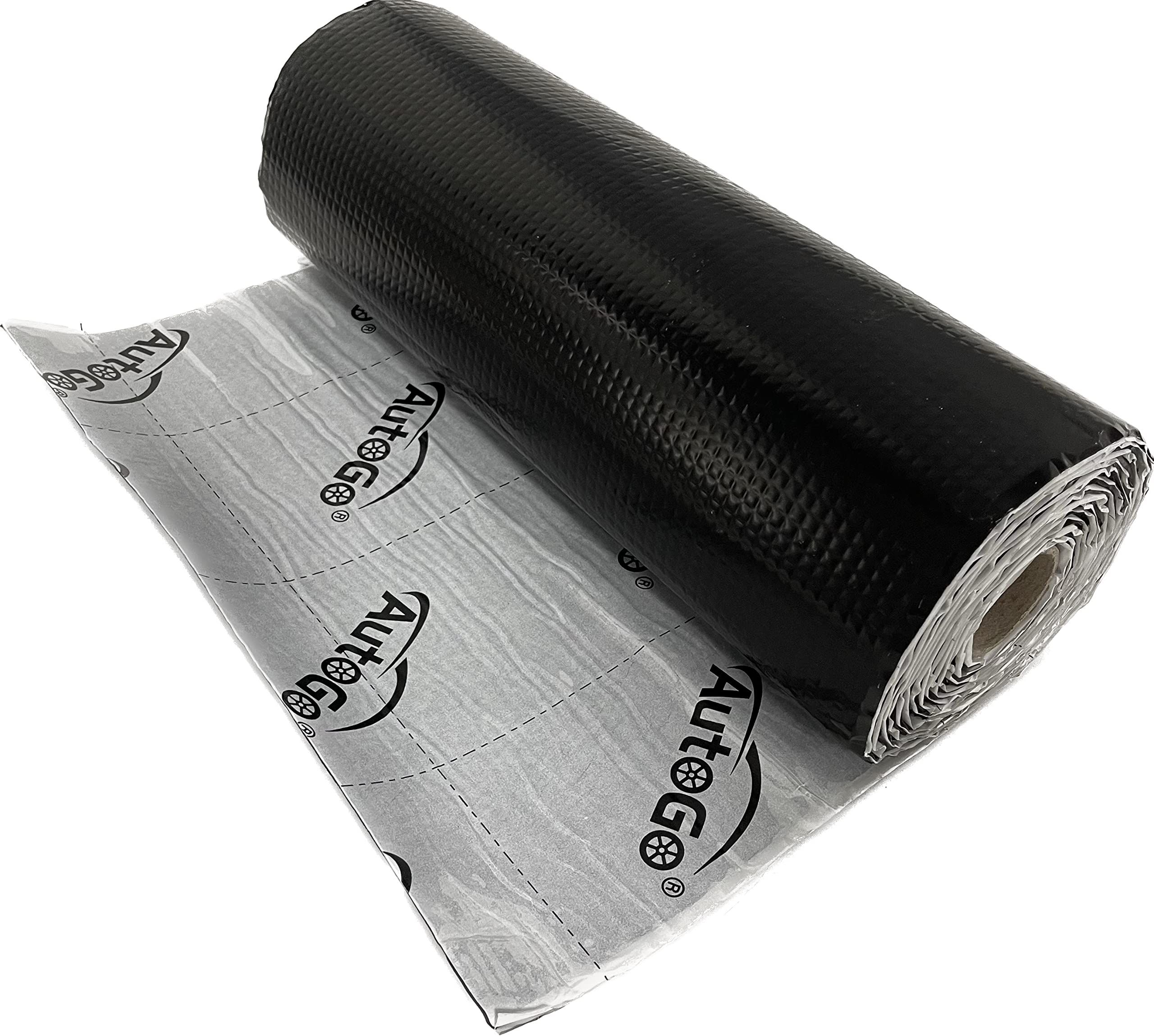 【お買い物マラソン限定5%OFF】制振シート 車 デットニング材 【制振吸音断熱】 厚み2.3mm×幅46CM×長さ5M 表面アルミ箔 裏面ブチル材テープ ハサミでカット可能 接着剤が不要【ブラック格子模様】 贈り物