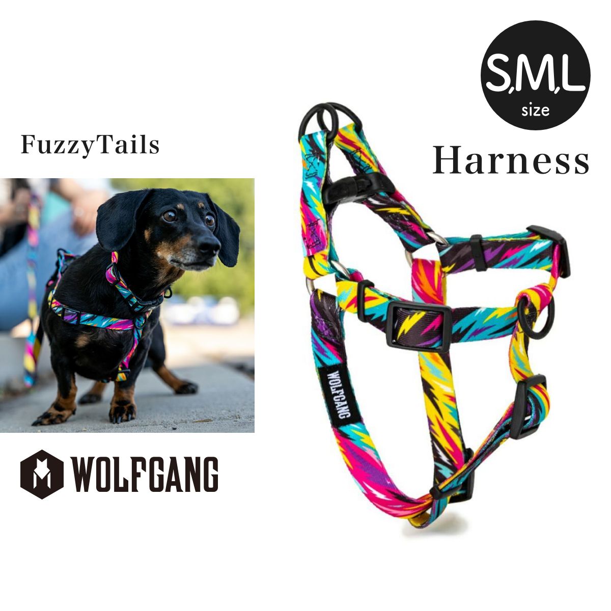 首輪・ハーネス・リード WOOF CONCEPT Aqua Cosmopolitan Leash M 犬用 胴輪 WOOF CONCEPT ハーネス Lサイズ 全3種 ペット用品 犬