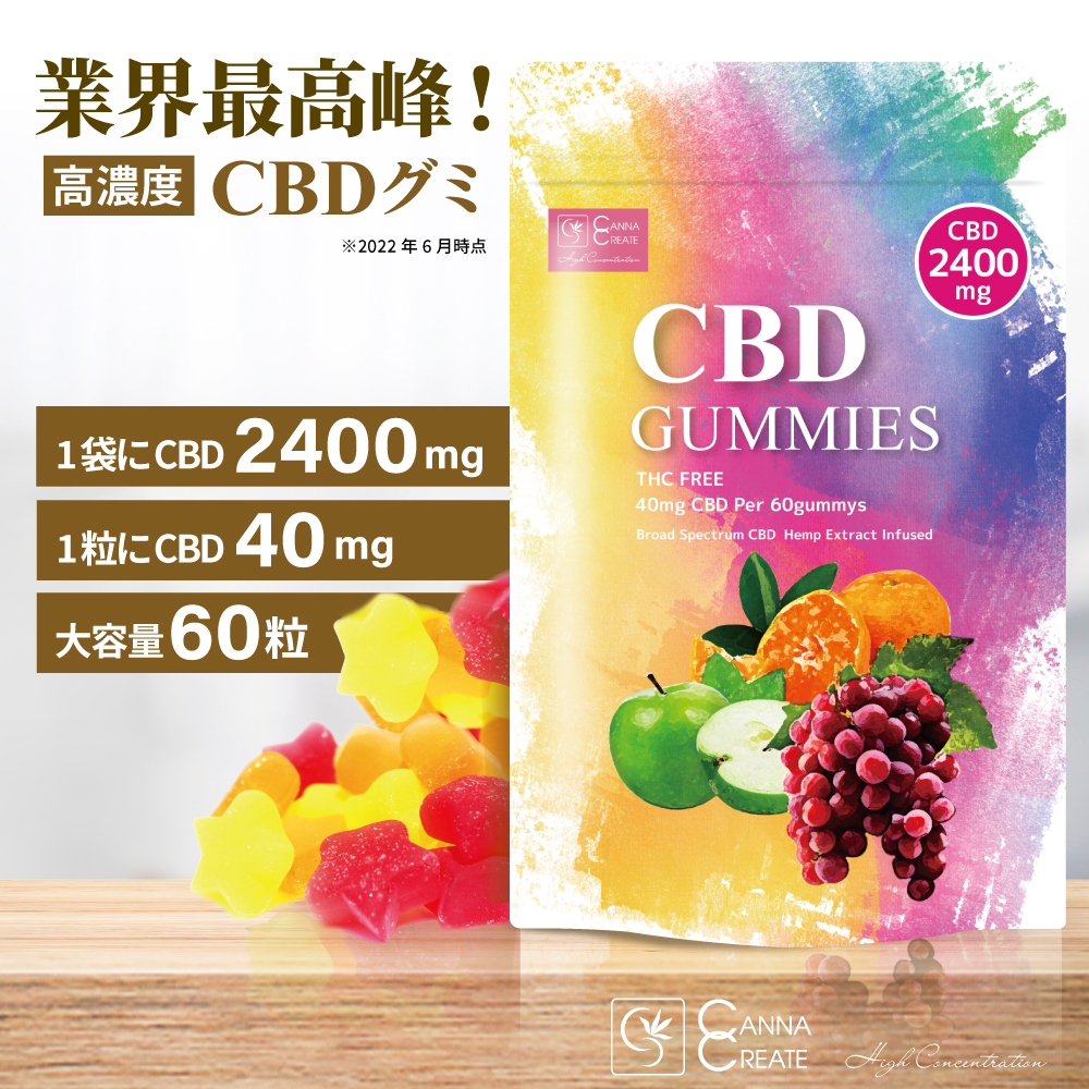 入荷予定 CANNA CREATE CBDグミ 大容量 60粒 embracingeclectic.com