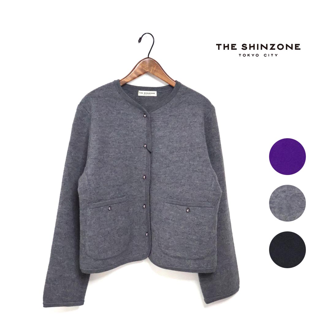 ★レディース THE SHINZONE ザ シン区画 ウールニットジャケット 品番：25AMSNI04【クーポン券客体外】