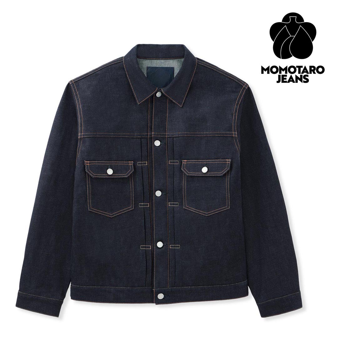 【クーポン配布！】メンズ MOMOTARO JEANS 桃太郎ジーンズ #002 STANDARD DENIM JACKET 14.7oz MMGJ0002｜star＆bars