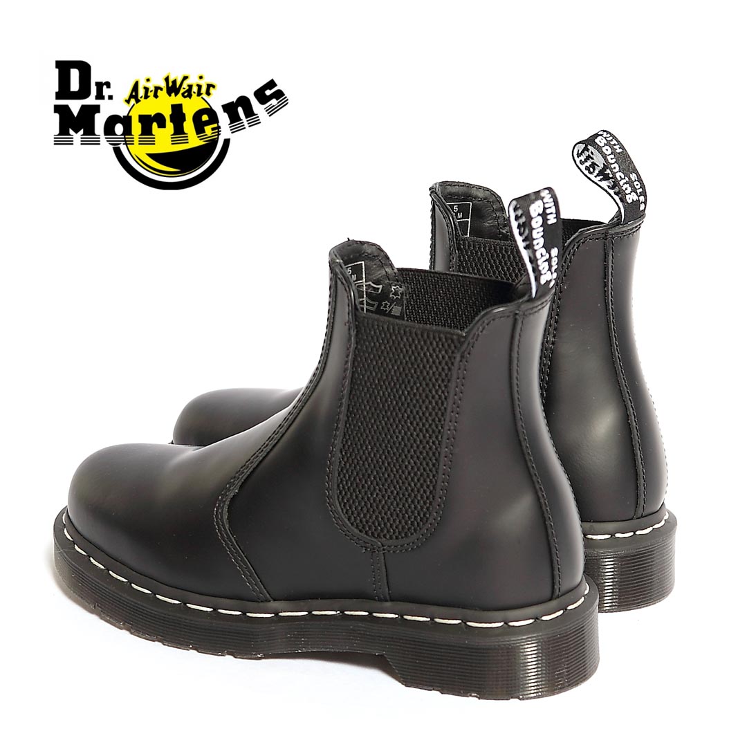 *レディース Dr.Martens ドクターマーチン ホワイトステッチチェルシーブーツ サイドゴアブーツ 26257001 品番:2976