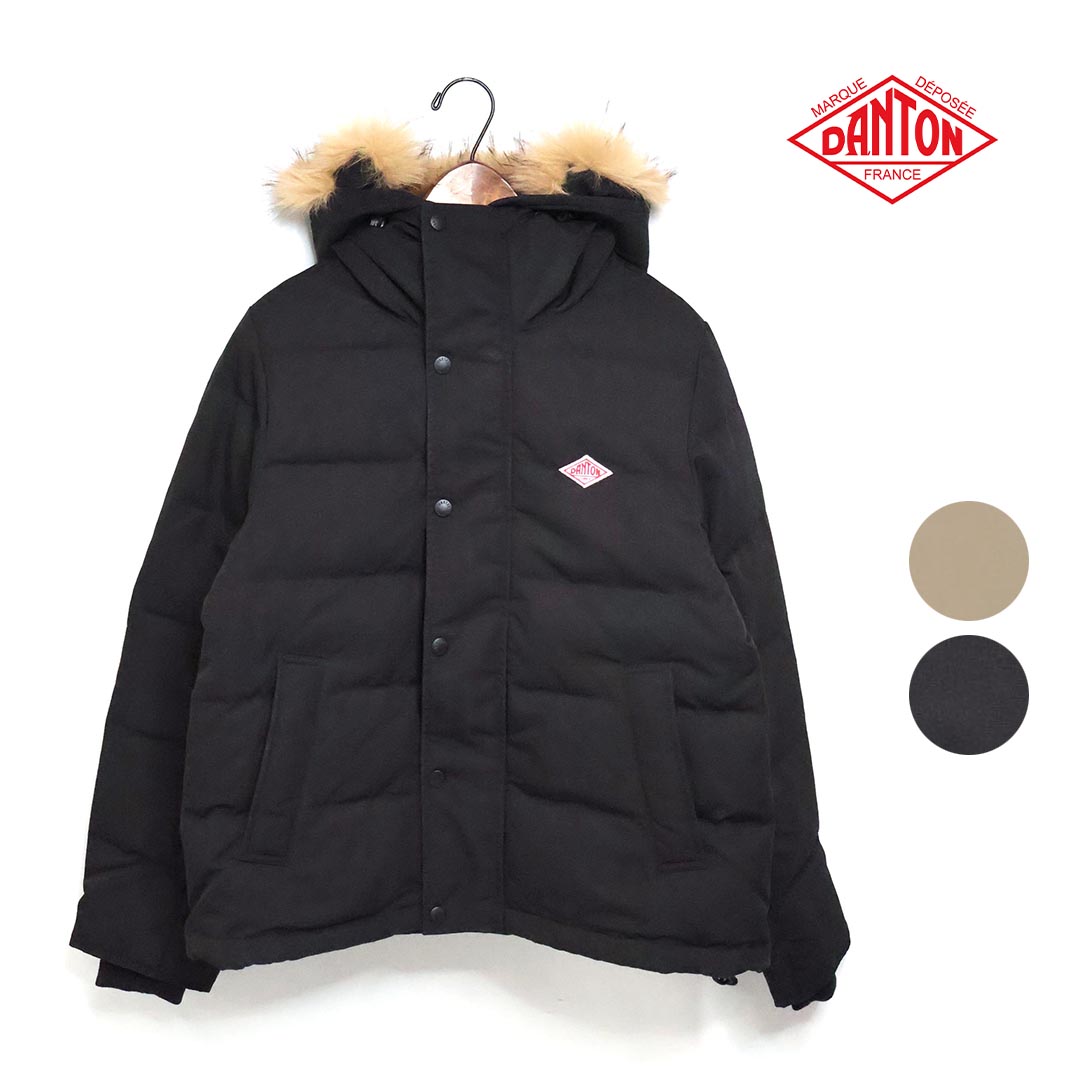 *レディース DANTON ダントン FAKE FUR HOODED DOWN JACKET フェイクファー ボンネット 落ちこむ 上衣 品番：DT-A0007TPR【引き換え証客体外】